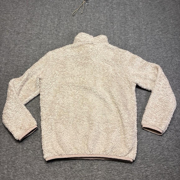 Patagonia Fuzzy Fleece Pullover Women XS Petite Sand Color 1/4 Zip Gorpcore Hike - Picture 3 of 7